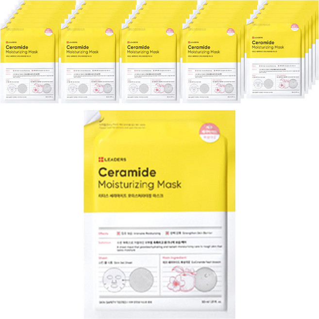 리더스 세라마이드 모이스처라이징 마스크, 30개, 1개입