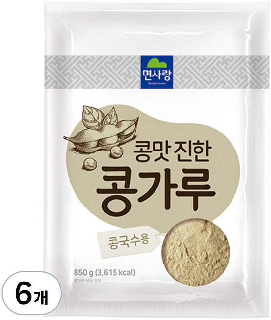 면사랑 콩맛 진한 콩가루, 850g, 6개