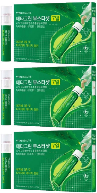 VITALBEAUTIE Meta Green APIC大豆胚芽萃取&維他命B1飲 + 錠, 7回, 3盒