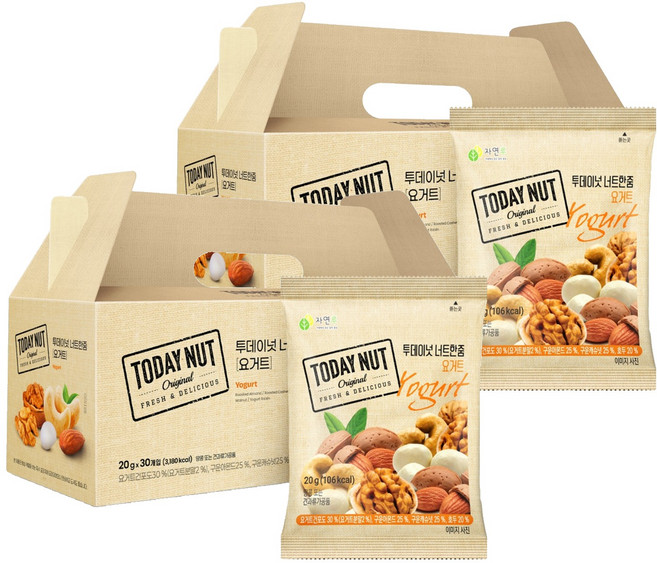 투데이넛 너트한줌 요거트 견과세트 600g, 2세트