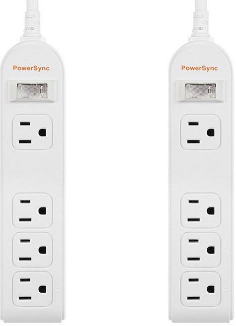 PowerSync 群加 1開4插3P延長線 PWS-EEA1427 495g, 2.7m, 白色, 2條