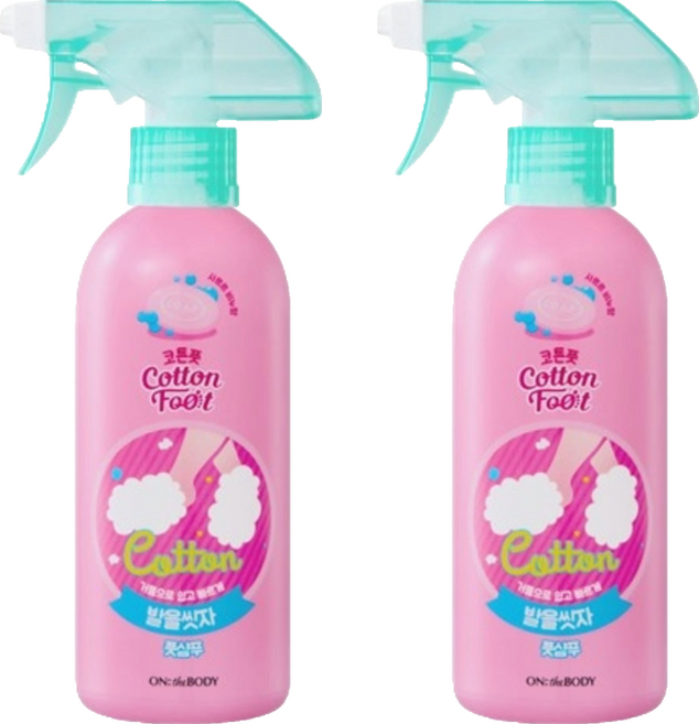 온더바디 코튼풋 발을 씻자 풋샴푸 비누향, 1개입, 2개, 385ml