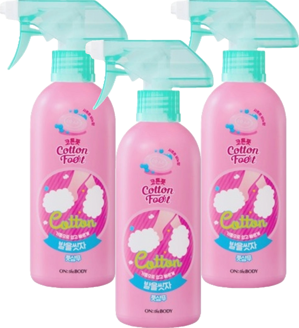 온더바디 코튼풋 발을 씻자 풋샴푸 비누향, 1개입, 3개, 385ml