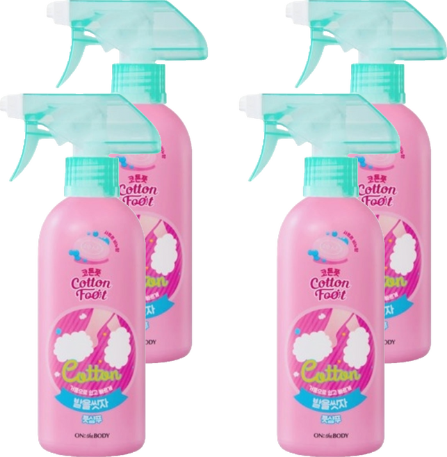 온더바디 코튼풋 발을 씻자 풋샴푸 비누향, 1개입, 4개, 385ml