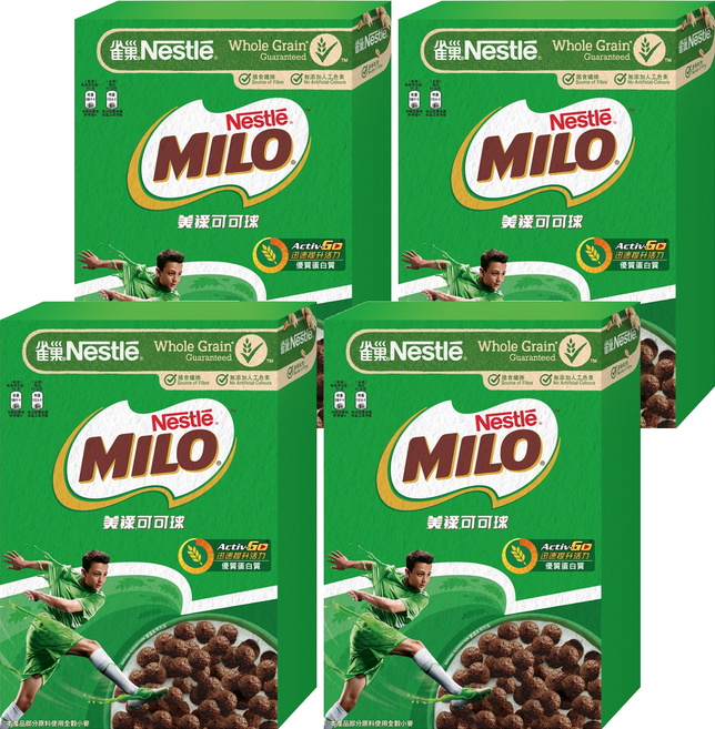 MILO 美祿 可可球早餐脆片, 330g, 4盒