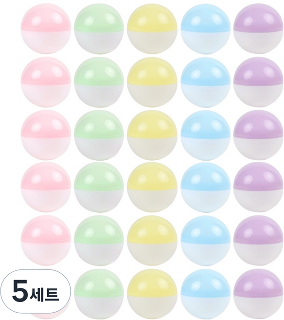 Superssam 粉彩圓形扭蛋殼 小 45 x 45 mm 套組 隨機出貨, 5套