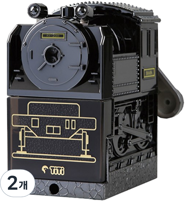 티티 하이샤파 연필깎이 KI-200B, 블랙, 2개