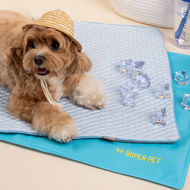 도그아이 반려동물 엠보싱 쿨매트 3종 세트, 블루, 1세트