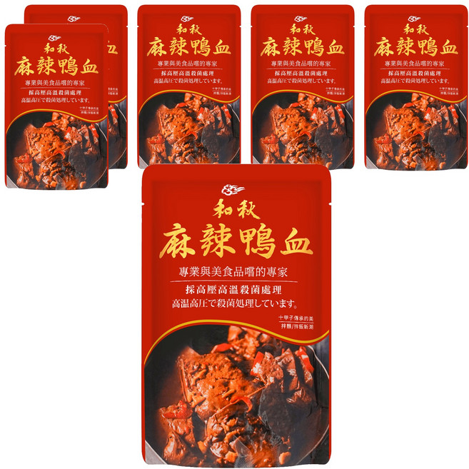 和秋 麻辣鴨血, 450g, 6包