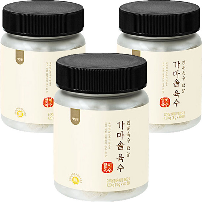 예찬원 가마솥육수 멸치육수 한알, 120g, 3개