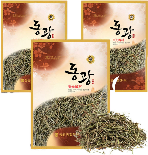 동광한방몰 국내산 적송 솔잎, 600g, 3개