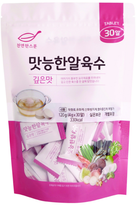 석하 천연한스푼 맛능한알육수 깊은맛, 120g, 1개