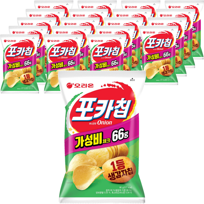 오리온 포카칩 어니언맛, 66g, 20개