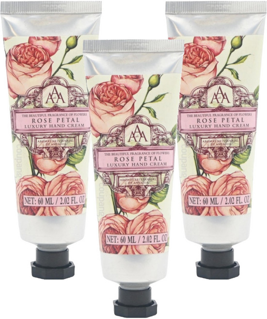 AROMAS ARTESANALES DE ANTIGUA 護手霜 玫瑰, 60ml, 3條