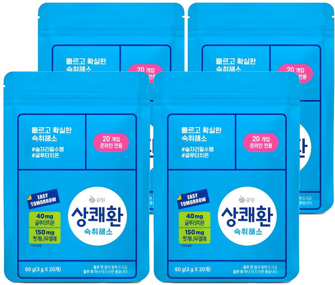 상쾌환 숙취해소제, 60g, 4개