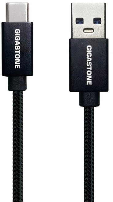 GIGASTONE 立達 鋁合金Type-C 高速充電傳輸線 GC-6800B, 黑色, 1.2m, 1條