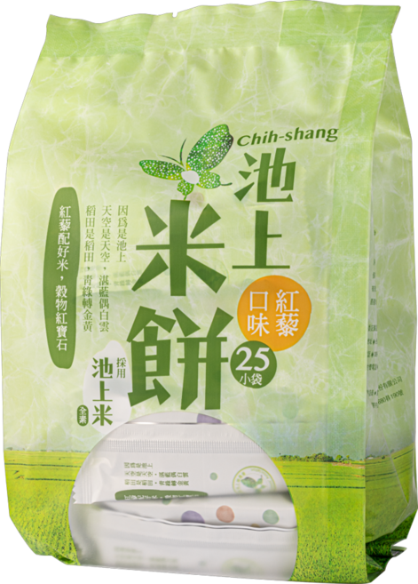 池上鄉農會 池上米餅 紅藜口味, 75g, 1袋