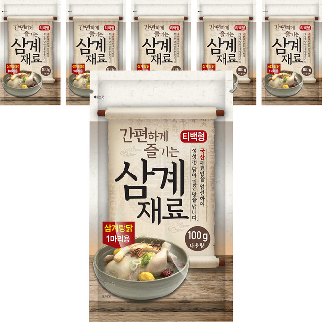 간편하게 즐기는 삼계 재료, 6개, 100g