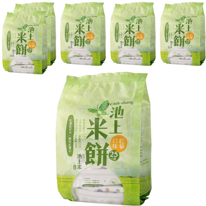 池上鄉農會 池上米餅 紅藜口味, 75g, 6袋