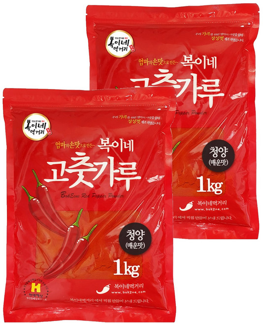 복이네먹거리 청양고추가루 매운맛, 1kg, 2개