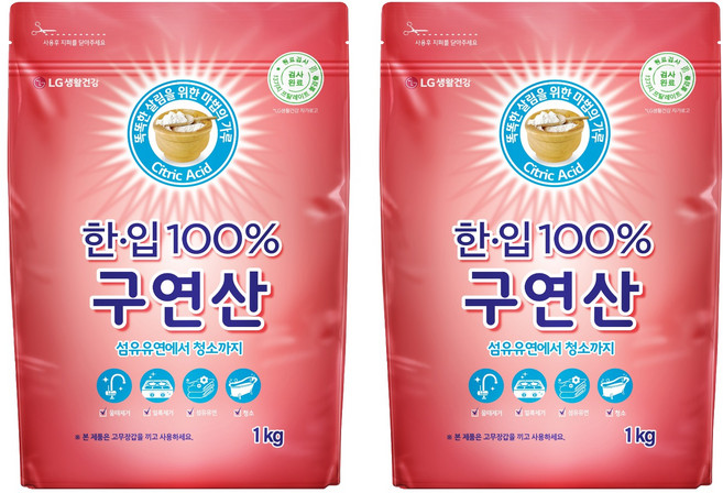 한입 100% 구연산, 1kg, 2개