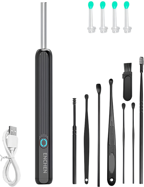 ENCHEN 映趣 可視掏耳棒 NE3 黑色, 1組