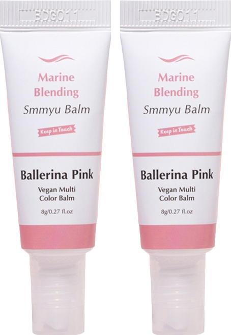 Keep In Touch Marine Blending Smmyu眼影腮紅膏, 2條, Ballerina Pink