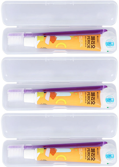 오랄라 여행용 칫솔 + 치실 + 치약 + 케이스 세트, 50g, 3세트