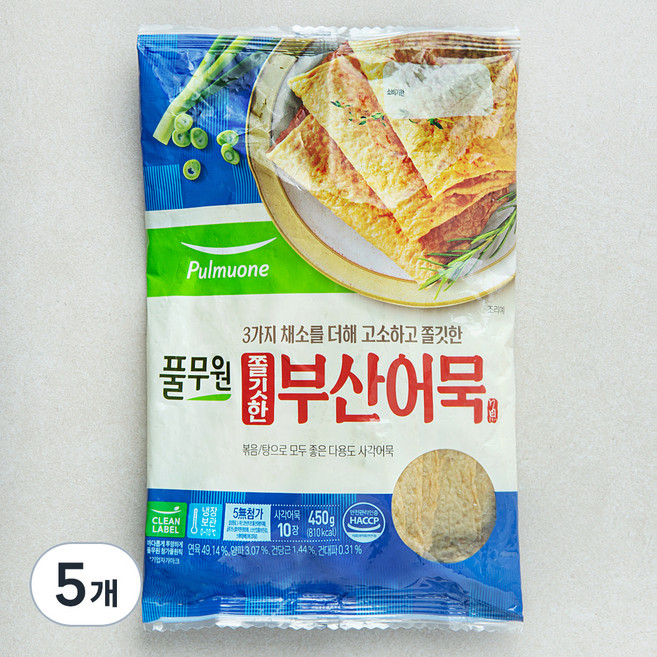 풀무원 부산어묵 10장, 450g, 5개