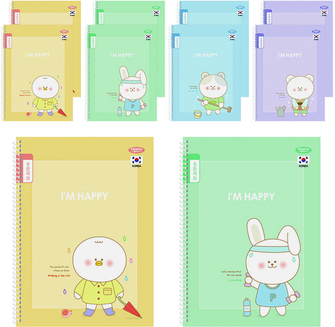 펜피아 2 000 초등 스프링노트 8칸국어 공용, 10개, 랜덤발송