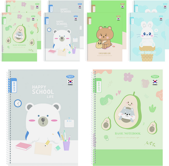 펜피아 2000 초등 받아쓰기 스프링노트, 10개, 랜덤발송