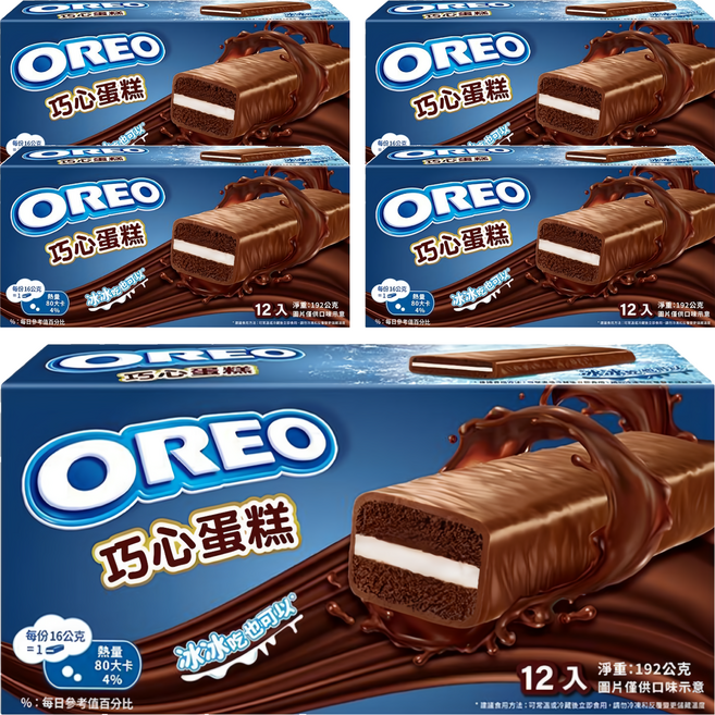 OREO 奧利奧 巧心蛋糕, 192g, 5盒