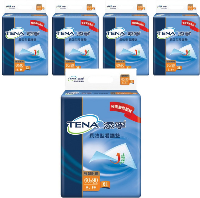 TENA 添寧 長效型看護墊 60*90cm, XL(60 x 90cm), 8片, 5包