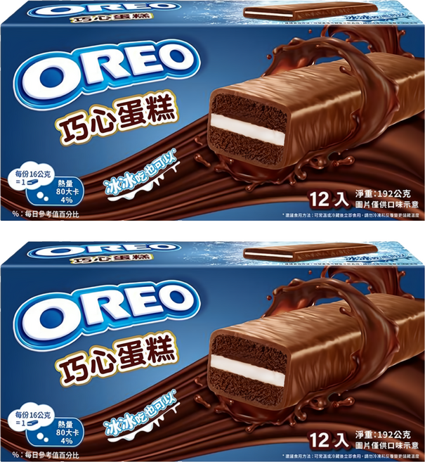 OREO 奧利奧 巧心蛋糕, 192g, 2盒