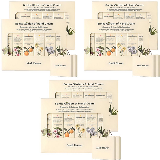메디플라워 보니타가든 6종 핸드크림세트+쇼핑백, 6세트