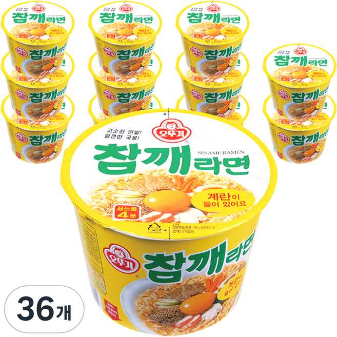 오뚜기 참깨라면 용기 110g, 36개