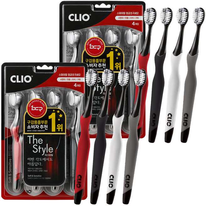 크리오 더스타일 칫솔, 2개, 4개입