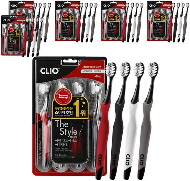 크리오 더스타일 칫솔, 6개, 4개입