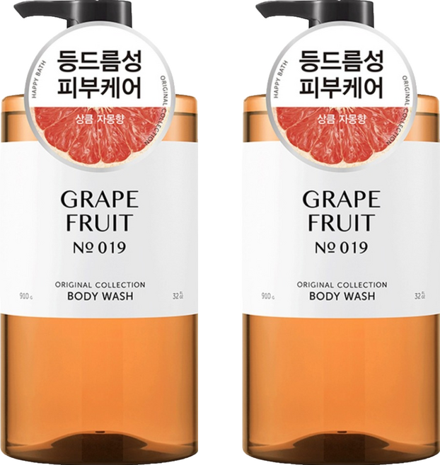 해피바스 오리지널 컬렉션 바디워시 자몽향, 910g, 2개