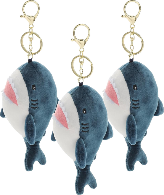 葉子小舖 小鯊魚吊飾, 15cm, 藍色, 3個
