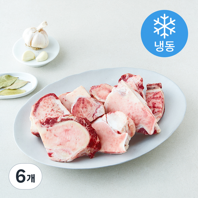 미국산 소고기 사골 육수 탕용 (냉동), 6개, 1kg
