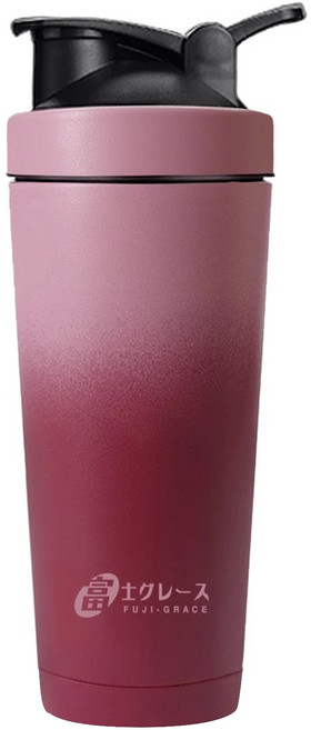 FUJI-GRACE 富士雅麗 寬口陶瓷噴層保溫搖搖杯, 漸層紅, 750ml, 1個