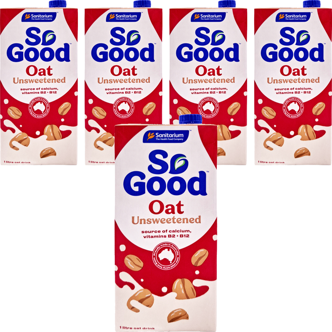 So Good 燕麥奶 無加糖, 1L, 5瓶