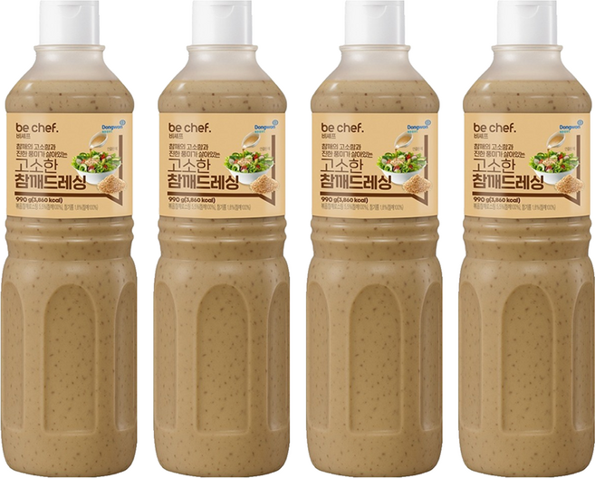 비셰프 고소한 참깨드레싱, 990g, 4개