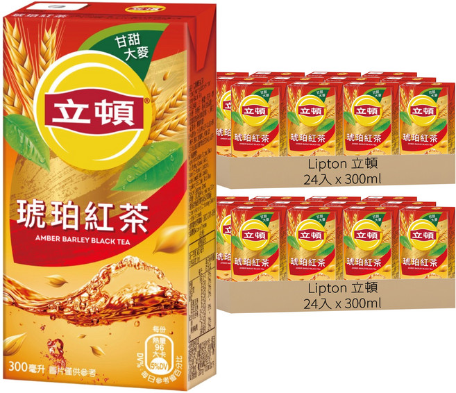 Lipton 立頓 琥珀紅茶, 300ml, 48入