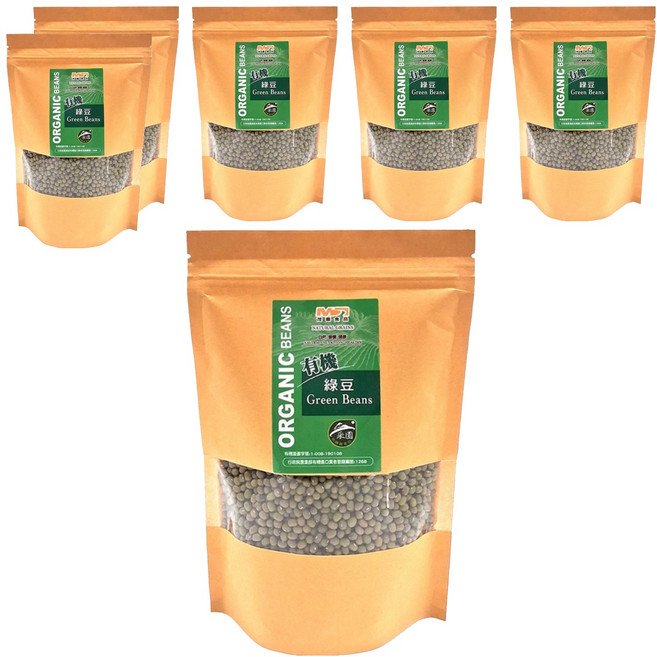 茂喜食品 有機綠豆, 400g, 6包