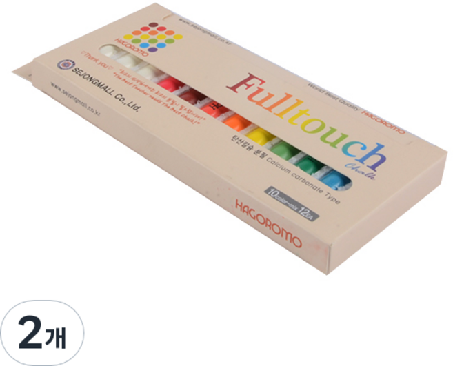 하고로모 10색 탄산분필, 혼합 색상, 24개
