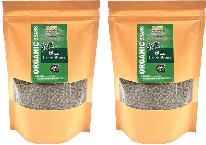 茂喜食品 有機綠豆, 400g, 2包