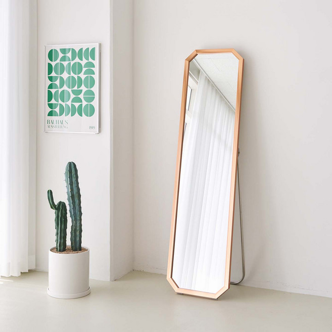 에이스홈 코코 팔각 와이드M 스탠드 전신거울, 로즈골드