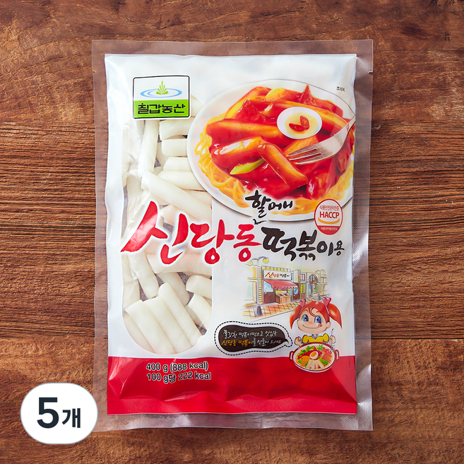 칠갑농산 신당동떡볶이, 400g, 5개